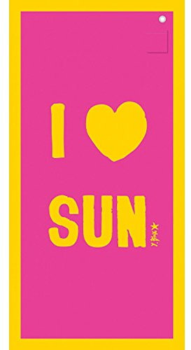 Incidence Drap DE BAIN Microfibre IPANEMAIA - I Love Sun - Rose Fuchsia