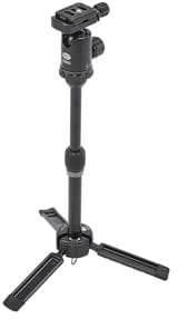 Sirui 3T-35K Treppiede Mini Desktop Portatile Compatto Treppiede Flessibile in Alluminio con Testa a Sfera e Colonna Centrale, 27cm, Carica 4KG, Nero