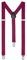 Autiga Hosenträger Herren Damen Hosen Träger Y Form Style Clips Schmal Neon Bunt Farbig, Bordeaux, unisize