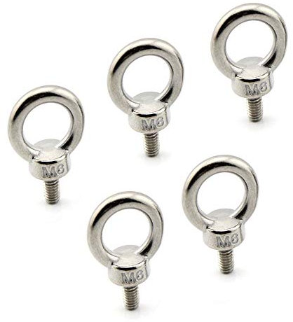 Yasorn 5-pack M6 anillo del ojo del perno inoxidable Tornillo de acero