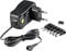 Goobay 67950 Universal Netzteil 3V - 12V max 7,2 W Netzgerät mit Adapter 2x Klinkenstecker & 4x DC-Stecker 600 mA Steckernetzteil Schwarz