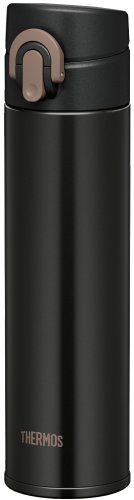 THERMOS Aislamiento Termo vacío Taza de t?L?Phone Mobile [una Touche de Tipo Abierto] 0,4 l Negro Mate jni-401 MTBK (Japón Importación)