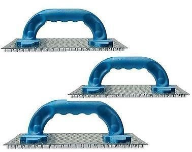 Refina Plasters Spiked Float 10 Render Scraper with 8mm Teeth (Set of 3)