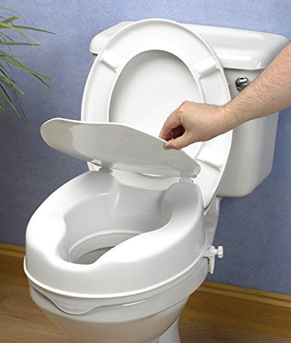 AYUDAS DINAMICAS Sitzerhöhung WC 15 cm mit Deckel - Aluminium