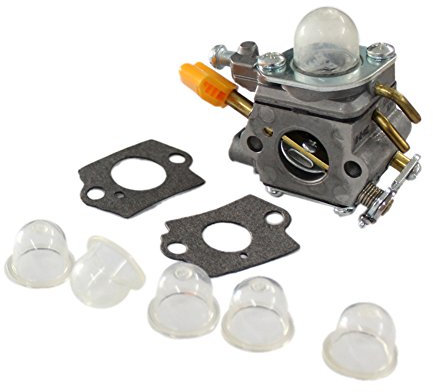 HURI Carburettor & Gasket & Primer Bulb for Ryobi and Homelite 26cc 30cc Trimmer Brushcutter Replacement 308054015 Ryobi Strimmer RBC30SESA RLT30CESA RPR3025JA RHT2660DA RBC30SBSA Carburetor