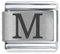 Quiges - 9mm Laser geätzt Italian Style Modul Edelstahl Alphabet Buchstabe M für Italienische Armbänder