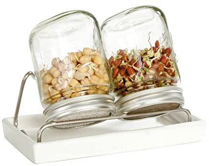 ESCHENFELDER Sprossensystem II, 750 ml mit weißer Keramikschale, Glas