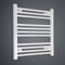 companyblue 500mm wide x 600mm high Heated Towel Rail Straight Flat White Bathroom Warmer Radiator Rack Central Heating