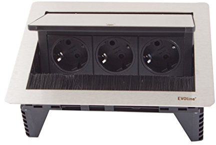 Schulte 159370024900 EVOline FlipTop Push S 3 Prises VDE