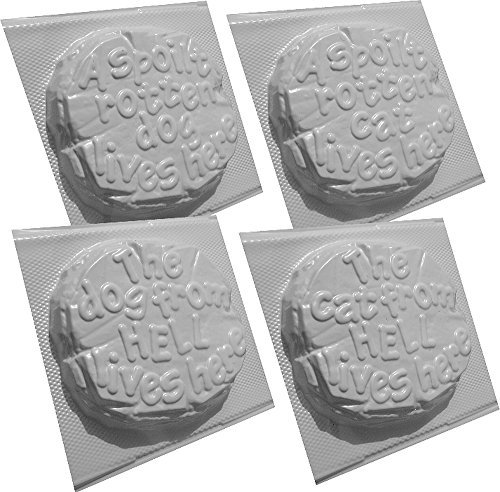 Set of 4 Cat Dog Themed Concrete Moulds