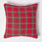 Homescapes Karierte Kissenhülle Edward 60 x 60 cm, Zierkissenbezug aus 100% Baumwolle mit schottischem Tartan-Muster und Reißverschluss, Schottenmuster rot-grün