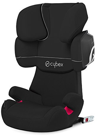 Cybex Silver Solution X2-Fix Child's Car Seat, with Reclining Headrest and ISOFIX Compatible, Group 2/3 (15-36 kg), From Approx. 3 to Approx. 12 Years, Pure Black