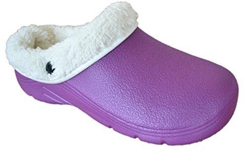 Briers Womens/Ladies Footwear Gardening Clogs With Removable Fleece Lining, Lilac UK: 4, EUR: 37