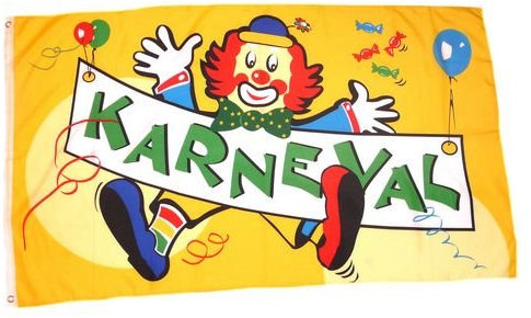 Fahne/Flagge Karneval Fasching Clown 60 x 90 cm