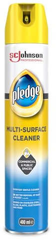 SC Johnson Professional Pledge Multi-Surface Cleaner Spray, 400 ml | Lifts dust, smears and fingerprints from sealed wood, glass, metal and electronics without streaks, for professional use only