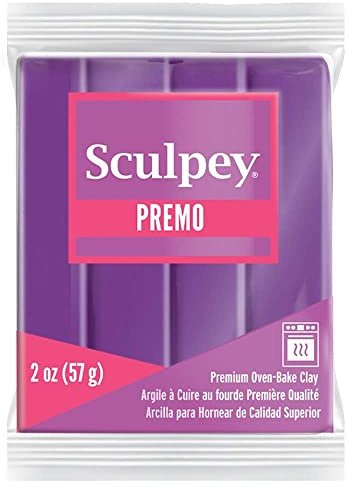 Sculpey Premo™ Polymer Oven-Bake Clay, Purple Pearl, Non Toxic, 2 oz. bar, Great for Jewelry Making, Holiday, DIY, Mixed Media and Home décor Projects. Premium Clay Perfect for clayers and Artists.