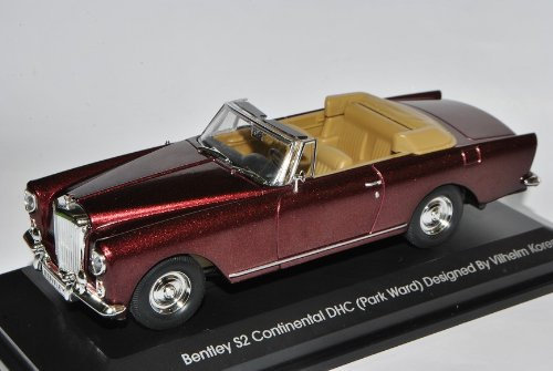 Yatming Bentley S2 Continental DHC Park Ward Designed by Vilhelm Koren Cabrio Rot 1/43 Modell Auto mit individiuellem Wunschkennzeichen