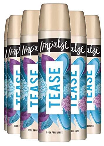 IMPULSE 75 ml Körperspray / Deo-Aerosol, 6 x Tease.