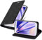 Cadorabo Hülle kompatibel mit Samsung Galaxy S4 MINI aus Premium Kunst Leder Flip Klappbare Stoßfeste Magnetische [Standfunktion] [Kartenfächern] Cover Hülle für Galaxy S4 MINI Tasche in Schwarz