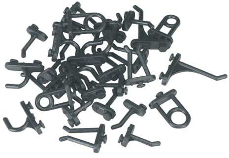 Sealey S0766 Hook Assortment for Composite Pegboard, Black, 30 Pieces