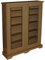 WATSONS Hampstead Oak Media Storage Cabinet – Glass Door Display Unit with Adjustable Shelves | Stylish Wooden Organiser for DVDs, Blu-rays & Games - Media Storage Cabinet - Oak
