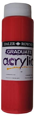 Daler-Rowney Graduate Acrílico Bote de tinta Paint 500ml - Rojo de Cadmio Hue
