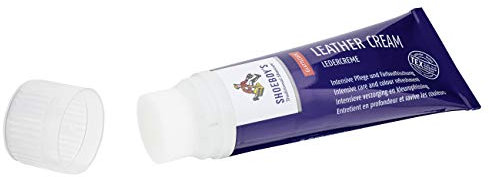 SHOEBOY'S Leather Cream Cirage à Chaussures avec applicateur éponge pour Cuir Lisse, Bleu foncé, Lot de 1 (1 x 75 ML)