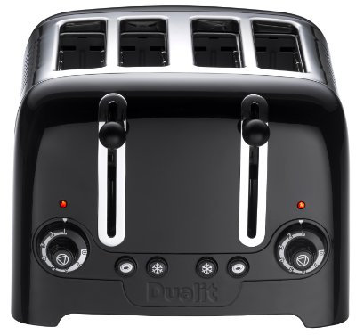 Dualit 46205 4 Slot Lite Toaster in Black Finish