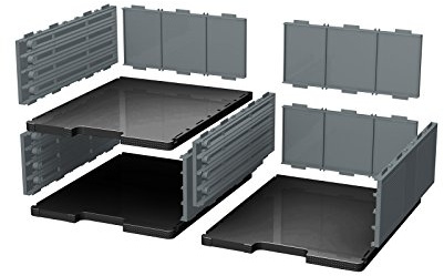 Exacompta 360714D Ablagesystem Modulodoc Jumbo Basiselement ideal zum selber organisieren mit vielen verschiedenen Möglichkeiten Blauer Engel zertifiziert schwarz/dunkelgrau