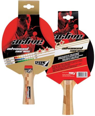 Sport One Active 2 Stars, Tischtennisschläger Jugendliche Unisex, Schwarz, 17 x 25 x 3 cm