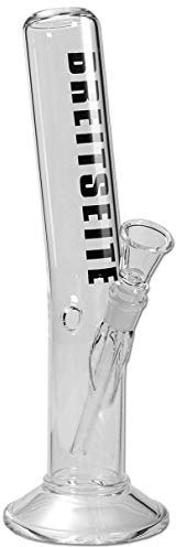 Breitseite Glasbong gebogen H 400mm Durchmesser 55mm, 18,8-Schliff (NS19), Raucherbedarf, Rauchzubehör, Pfeife, Bong, Blubber, Wasserpfeife, Tabakpfeife von Near Dark