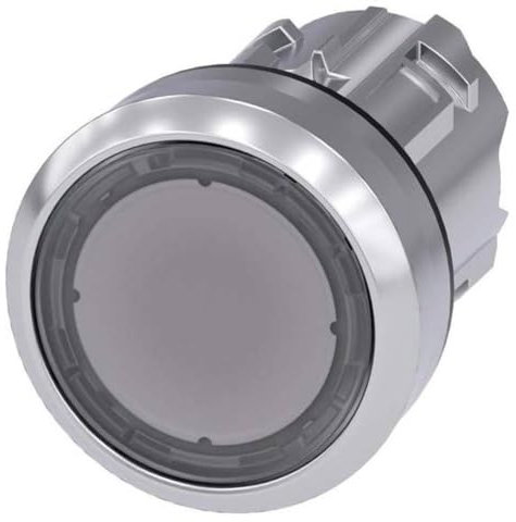SIEMENS Sirius ACT 3SU10 Drucktastenkopf Ø 22mm, Klar Tastend Rund Metall, IP66