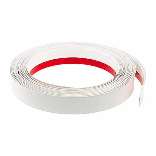 Fensterleiste Flachprofil PVC mit Lippe selbstklebend 40mm breit 10m lang Abdeckleiste
