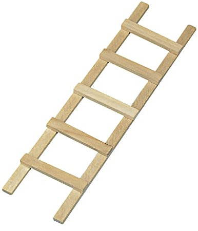 Rayher 46071000 Wooden Ladder, 13.5 cm, 5 Rungs, Individually Packed 1 Piece