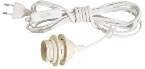 BRUBAKER Beleuchtung für Weihnachtssterne E27 Kippschalter 4 m Kabel Weiß