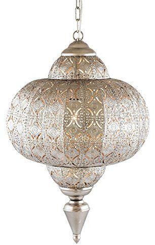 pajoma Hängelampe Marocco, groß, Ø 25 cm aus Metall gefertigt mit Stecker