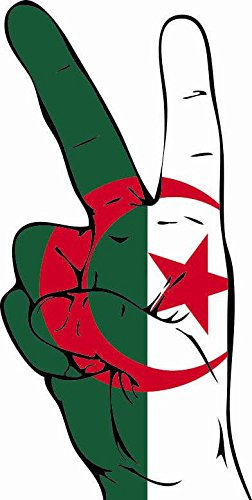 U24 Autocollant Peace Finger Algérie pour voiture