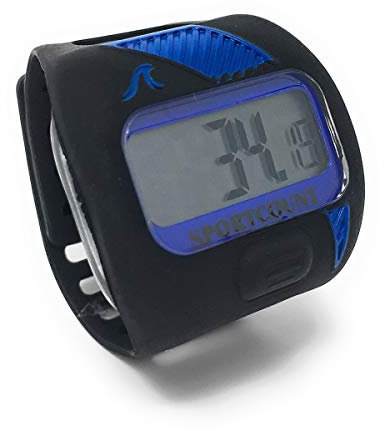 Cronometro con contavasche da dito per nuoto Combo - BLU