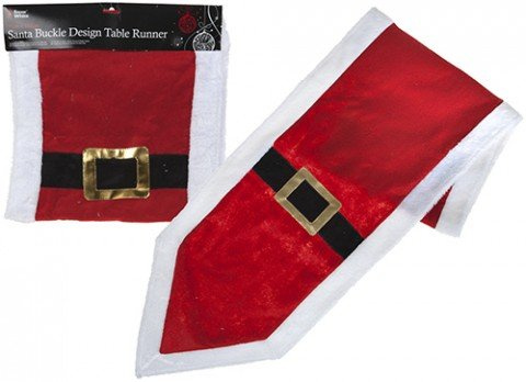 PMS 35CM X 180CM SANTA BUCKLE DESIGN TABLE RUNNER W/HEADER