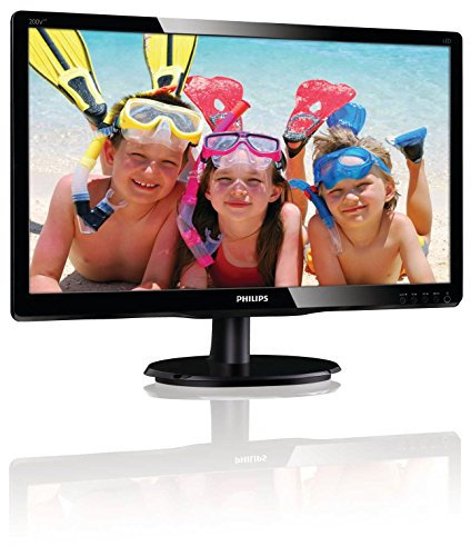 Philips Monitor 200V4LAB2 Monitor 20 LED, 5 ms, DVI, VGA, Casse Audio Integrate, Attacco VESA, Nero