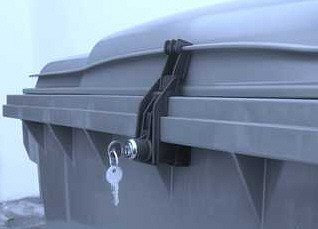 Otto Mülltonnenverschluss für Flachdeckel, 120 Liter, Kunststoff