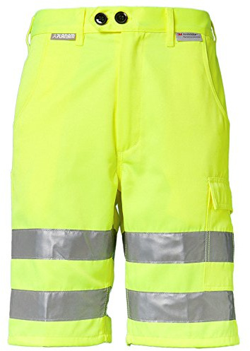 Planam 2014064 Warnschutz Shorts, Uni Gelb, Größe XXXL