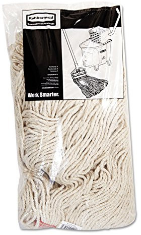 Rubbermaid Commercial Non-Launderable Cotton/Synthetic Cut-End Wet Mop Heads,MOP,DURA-PRO Blend 1 HB