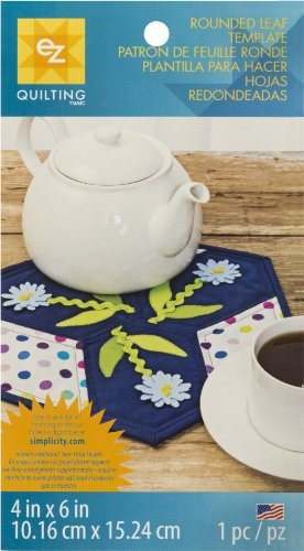 EZ Quilting Rounded Leaf Plastic Template, Beige