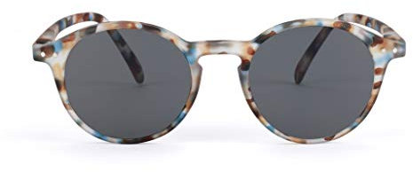 IZIPIZI Unisex Shape D Sonnenbrille, Blue Tortoise Soft Grey Lenses, one Size