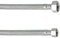Cornat T317328270 Flexibler Verbindungsschlauch, Hochwertige Edelstahl Umflechtung, Anschlussschlauch für Wasserhahn, Armaturenschlauch Flexschlauch, Silber, 200 mm, 1/2 Zoll und 3/8 Zoll IG