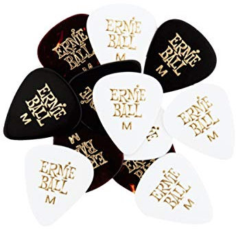 Ernie Ball Medium Assorted Color Cellulose Picks, bag of 12