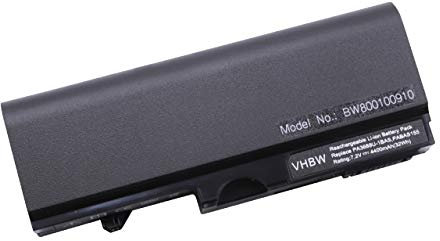 vhbw Batería Compatible con Toshiba Mini N270, NB100, NB100-10Y, NB100-10x, NB100-11J, NB100-11R Notebook (4400 mAh, 7,2 V, Li-Ion)