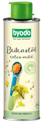 Byodo Öl für Beikostzubereitung 2er Pack - 100% Bio, Schonend Gedämpft, Milder Geschmack, Raps- & Sonnenblumenöl Mix, Reich an Ungesättigten Fettsäuren, 2x250g