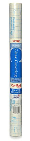 Con-Tact Brand Creative Clear Covering Selbstklebende halbtransparente Sichtschutzfolie aus Vinyl und Regaleinlage, 45,7 x 50,8 m, transparent matt
